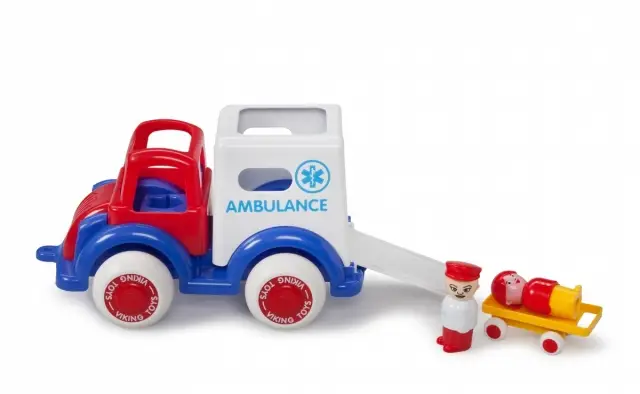 Viking. Auto Jumbo Ambulans, karetka z figurką  1257 - Viking Toys