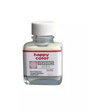 Werniks akrylowy 75ml przeźroczysty HAPPY COLOR - GDD