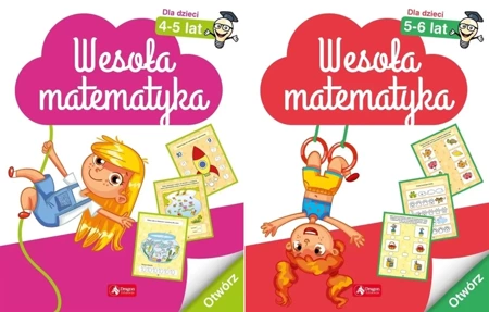 Wesoła matematyka dla dzieci w wieku 4-5 lat + 5-6 lat PAKIET Dragon - praca zbiorowa