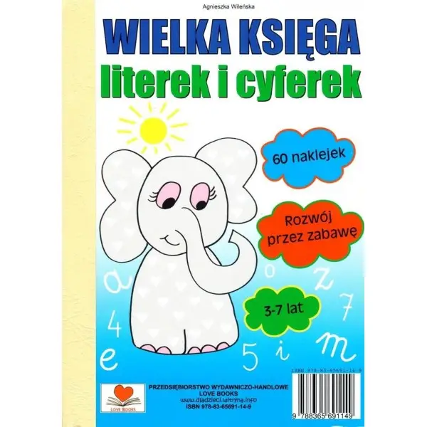 Wielka księga literek i cyferek - AGNIESZKA WILEŃSKA