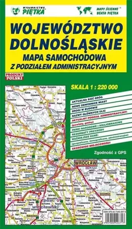 Województwo Dolnośląskie 1:220 000 mapa samoch. - Opracowanie zbiorowe