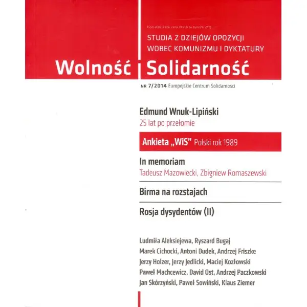 Wolność i Solidarność. 7/2014 - PRACA ZBIOROWA