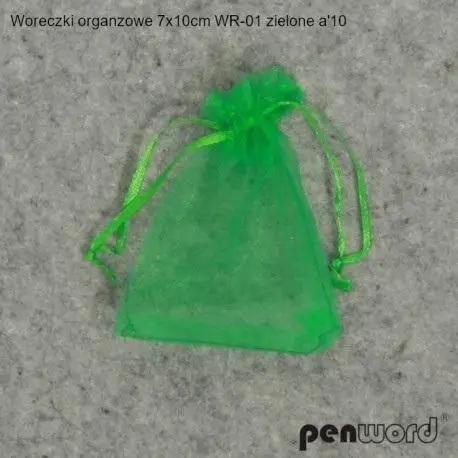 Woreczki organzowe zielone 7x10cm 10szt - Penword