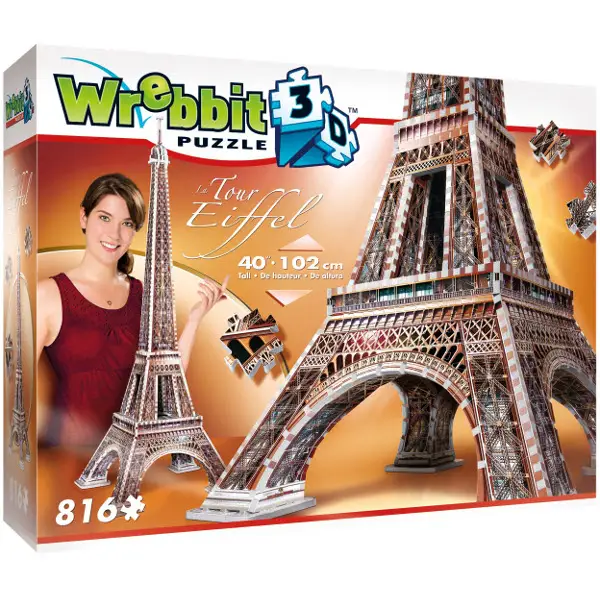 Wrebbit 3d puzzle. Wieża Eiffla.  816 elementów