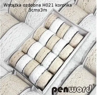 Wstążka ozdobna koronka 30mmx3m (20szt) - Penword