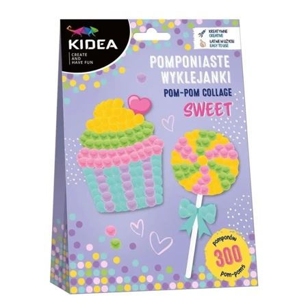 Wyklejanki pomponiaste Sweet KIDEA - DERFORM