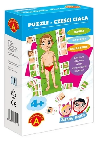 Zabawa i Nauka - Puzzle Części ciała ALEX - Alexander