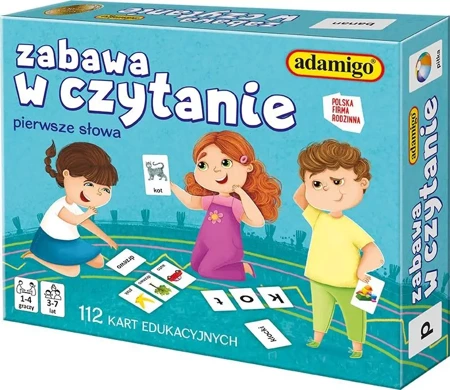 Zabawa w czytanie - karty - Adamigo