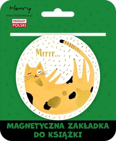 Zakładka magnetyczna kulka 2 kot żółty - Henry