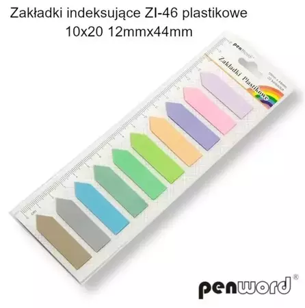 Zakładki indeksujące 12x44mm 10x20szt plastikowe - Penword