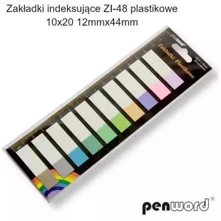 Zakładki indeksujące 12x44mm 10x20szt plastikowe - Penword