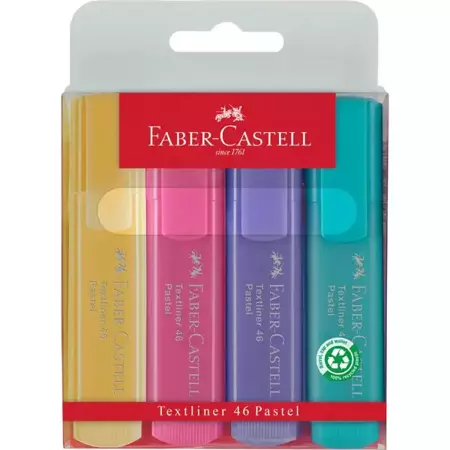 Zakreślacz Faber-Castell 1546 pastel 4 kolory