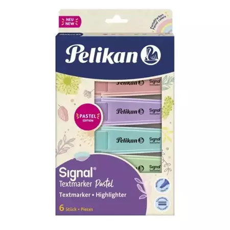 Zakreślacz Signal Pastel 6 kolorów - PELIKAN