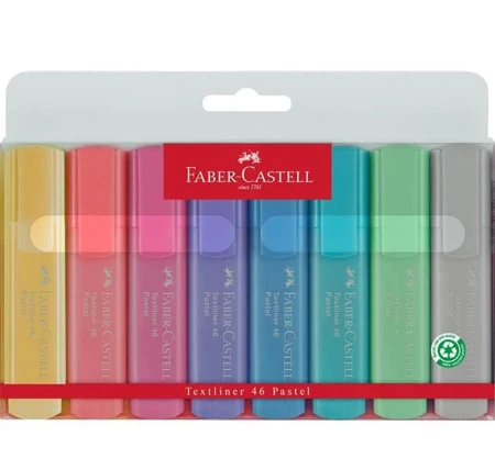 Zakreślacz pastelowy 8 kolorów FABER CASTELL