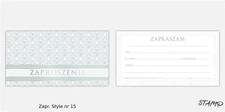 Zaproszenie Style nr 15 (10szt) - Stamp