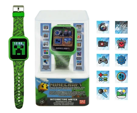 Zegarek Smartwatch 10 funkcji Minecraft MIN4045 - Kids Euroswan