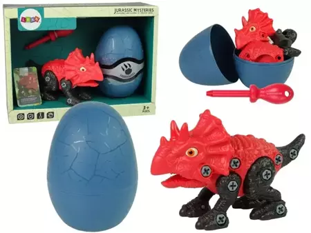 Zestaw Dinozaur Triceratops z Jajkiem DIY - Leantoys