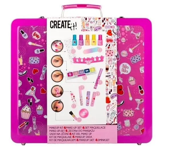 Zestaw Make-up mega walizka neon brokat CREATE IT! - Canenco