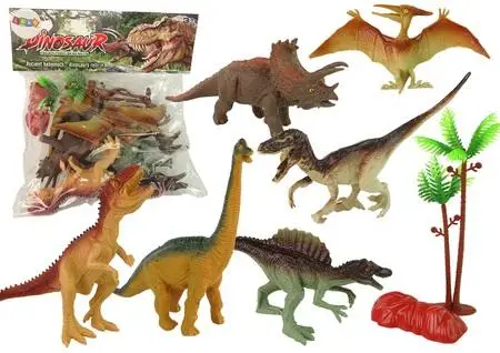 Zestaw figurek dinozaury + akcesoria 8el - Leantoys