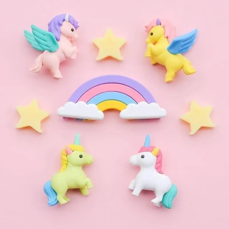 Zestaw gumki do ścierania puzzle Unicorn&Pegasus - Iwako