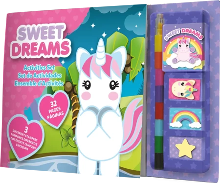 Zestaw kreatywny z pieczątkami Sweet Dreams  Jednorożec KL10879 - Kids Euroswan