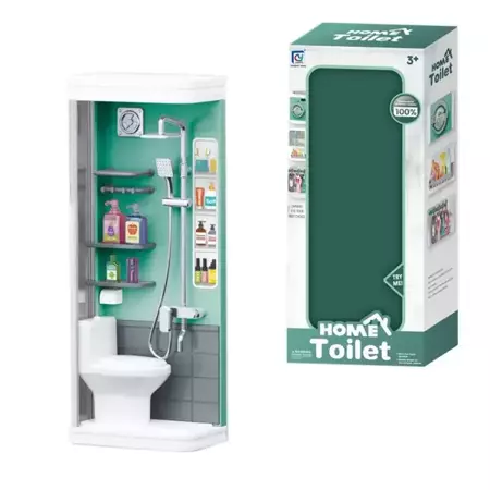 Zestaw mebli łazienkowych - toaleta + prysznic - Askato