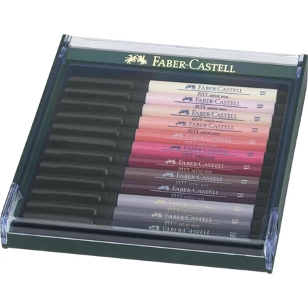 Zestaw pisaków Pitt Artist Pen Brush skin 12szt - Faber Castell