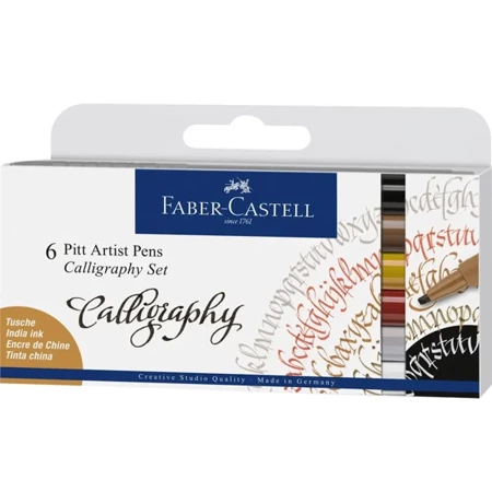 Zestaw pisaków do kaligrafii Pitt Artist Pen 6szt - Faber Castell