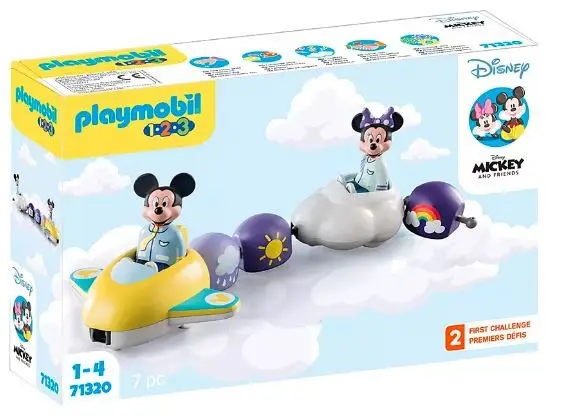 Zestaw z figurkami 1.2.3 Disney 71320 Przejażdżka w chmurach Miki i Minnie - Playmobil