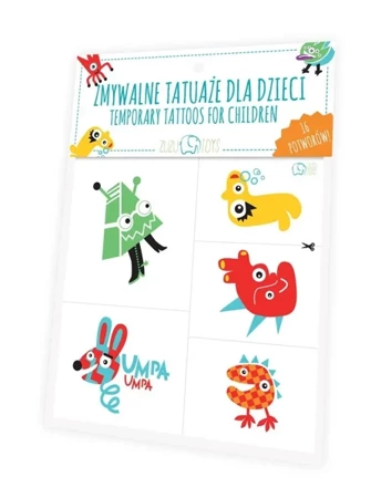 Zmywalne tatuaże dla dzieci - Potwory - Zuzu Toys