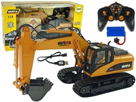 Żółta gąsienica koparka R/C 1:14 - Leantoys