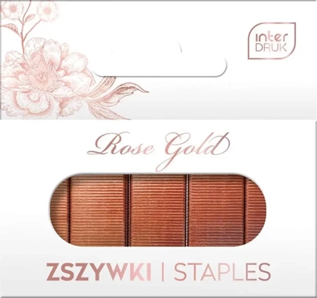 Zszywki 24/6 1000szt Rose Gold - INTERDRUK