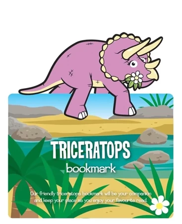 Zwierzęca zakładka do książki - Triceratops - IF