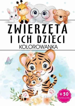 Zwierzęta i ich dzieci. Kolorowanka - praca zbiorowa