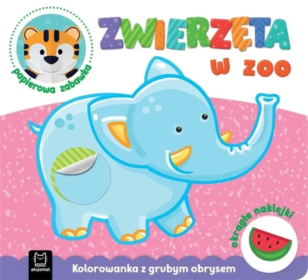 Zwierzęta w zoo. Kolorowanka z grubym obrysem - Agnieszka Bator