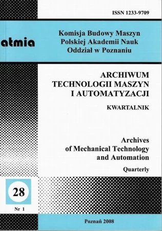 eBook Archiwum Technologii Maszyn i Automatyzacji 28/1 - Praca zbiorowa