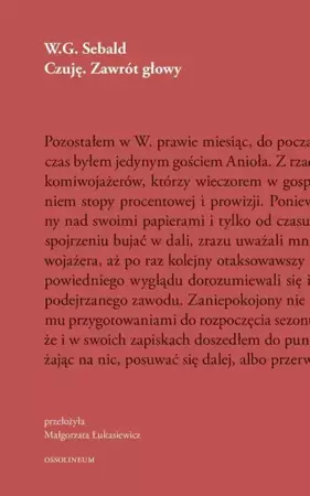 eBook Czuję Zawrót głowy - W. G. Sebald epub mobi