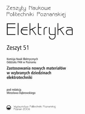 eBook Elektryka. Zeszyty Naukowe Politechniki Poznańskiej, nr 51 - Mirosław Dąbrowski