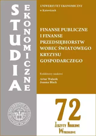 eBook Finanse publiczne i finanse przedsiębiorstw wobec światowego kryzysu gospodarczego. SE 72 - Joanna Błach