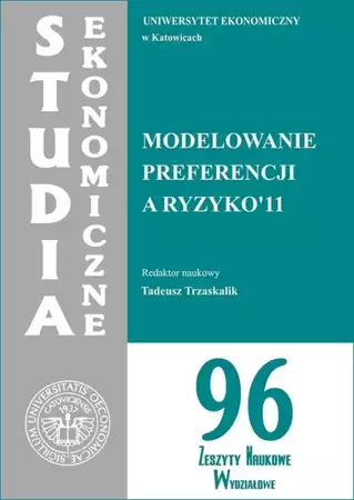 eBook Modelowanie preferencji a ryzyko '11. SE 96 - Tadeusz Trzaskalik