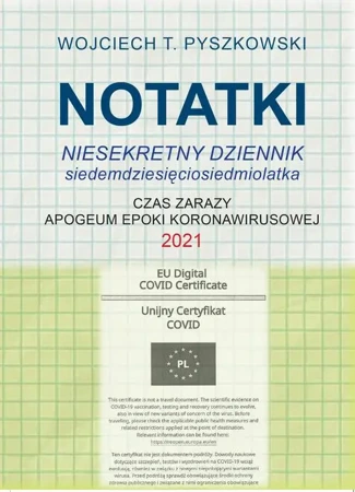 eBook Notatki 2021 Niesekretny dziennik siedemdziesięciosiedmiolatka - Wojciech T. Pyszkowski epub mobi