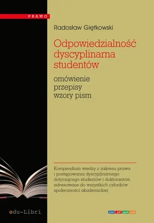 eBook Odpowiedzialność dyscyplinarna studentów - Radosław Giętkowski mobi epub