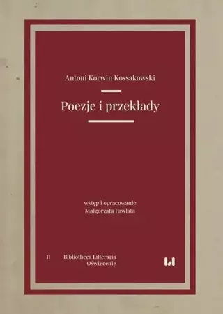 eBook Poezje i przekłady - Antoni Korwin Kossakowski