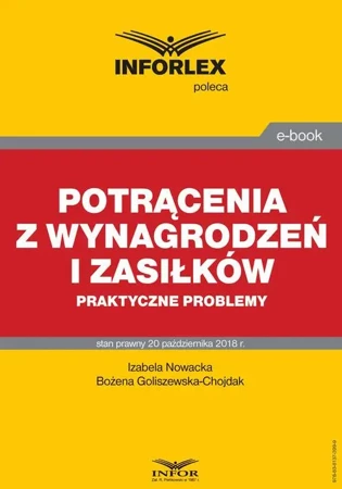 eBook Potrącenia z wynagrodzeń i zasiłków – praktyczne problemy - Izabela Nowacka