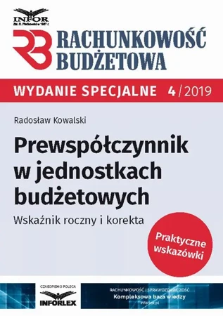 eBook Prewspółczynnik w jednostkach budżetowych - Radosław Kowalski
