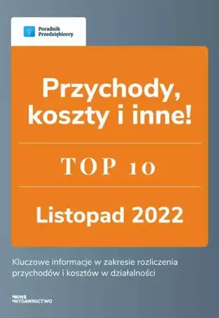 eBook Przychody, koszty i inne - TOP 10 Księgowość - Andrzej Lazarowicz