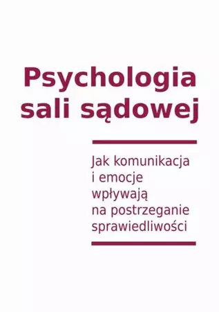 eBook Psychologia sali sądowej - Magdalena Najda
