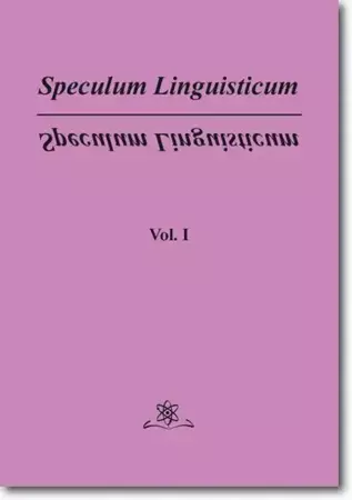 eBook Speculum Linguisticum   Vol. 1 - Jan Wawrzyńczyk