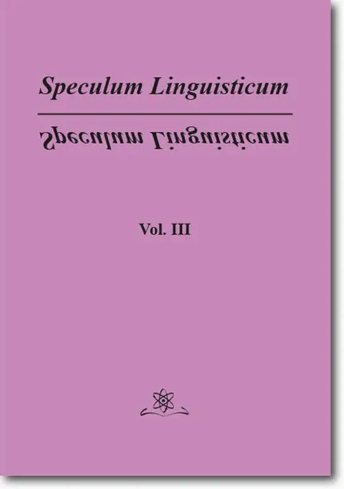 eBook Speculum Linguisticum Vol. 3 - Jan Wawrzyńczyk