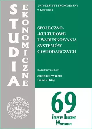 eBook Społeczno-kulturowe uwarunkowania systemów gospodarczych. SE 69 - Stanisław Swadźba